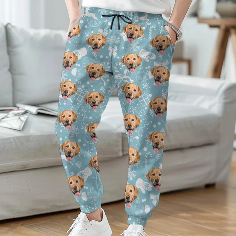 Custom Photo My Little Dog - Dog & Cat Personalized Custom Unisex Sweatpants - Christmas Gift For Pet Owners, Pet Lovers - Image 2