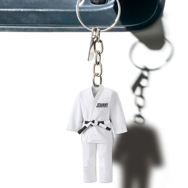 Custom Acrylic Keychain - Black Belt Judo - Personallized Gifts to Judo Lovers