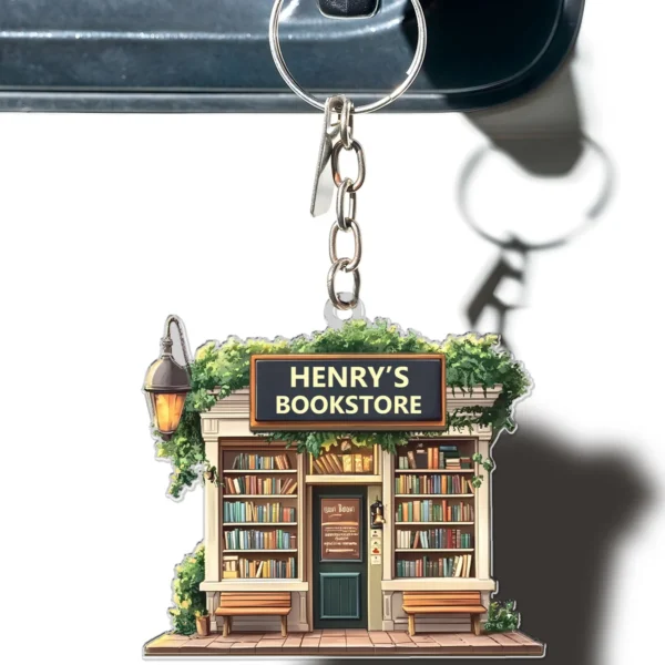 Custom Acrylic Keychain - Bookstore - Personallized Gifts to Book Lovers