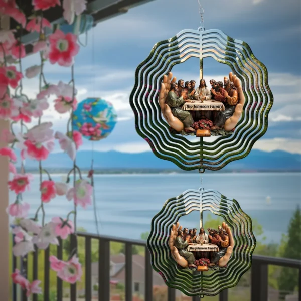Custom Wind Spinner - Last Supper Believer - Personalized Gifts To Christian, Faith Hope Love