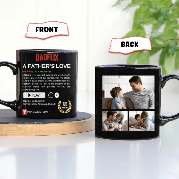 Custom Mug - Dadflix A Father's Love - Personalized Father's Day, Gift For Father